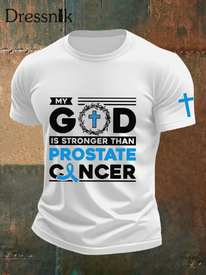 Männer Prostata krebs Bewusstsein T Shirt Weiß / S