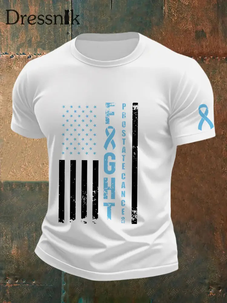 Männer Prostata krebs Bewusstsein T Shirt Weiß / S