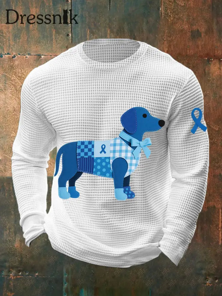 Männer Prostata krebs Dackel Tops weiß / S