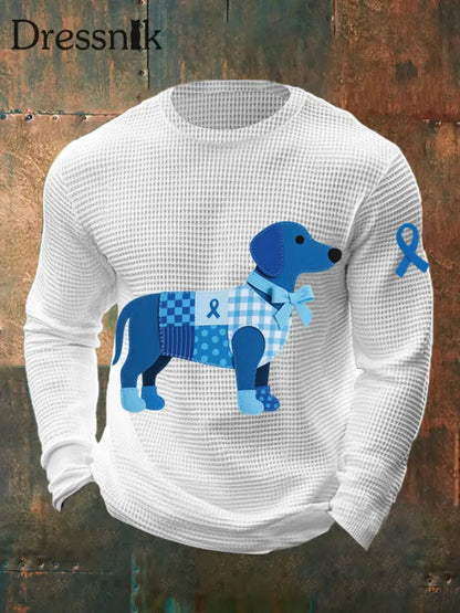 Männer Prostata krebs Dackel Tops weiß / S