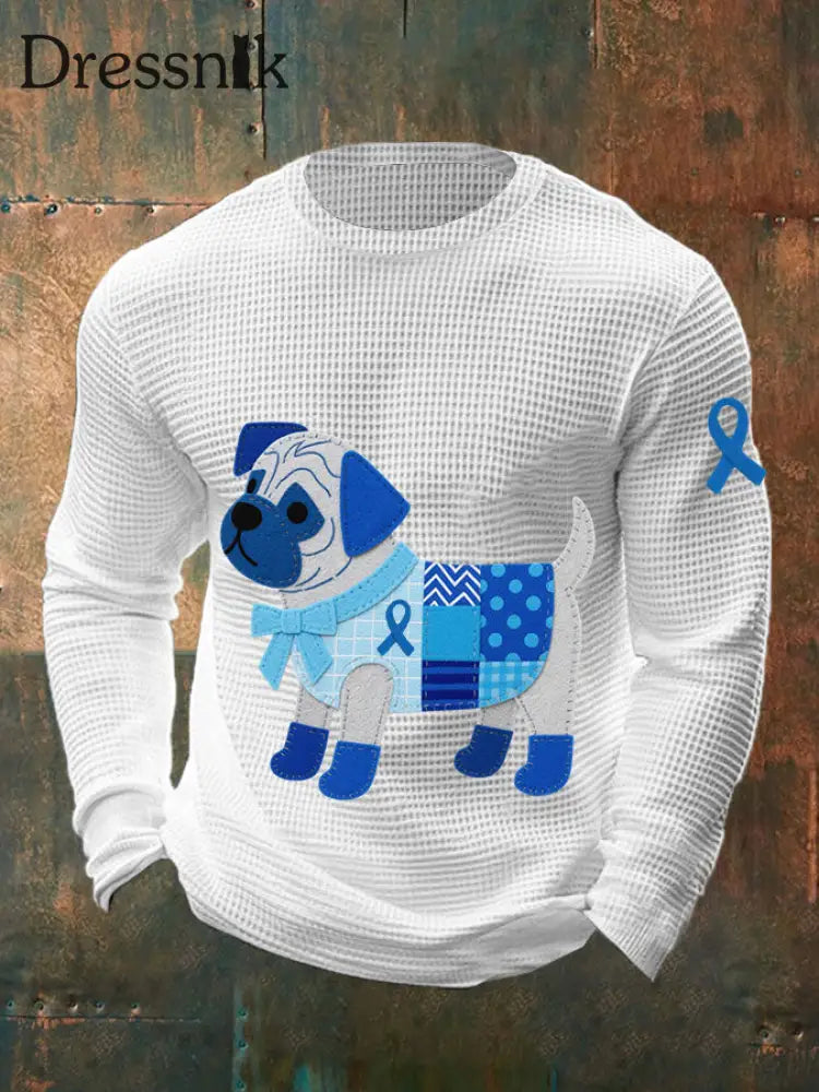 Männer Prostatakrebs Mops Oberteile weiß / S