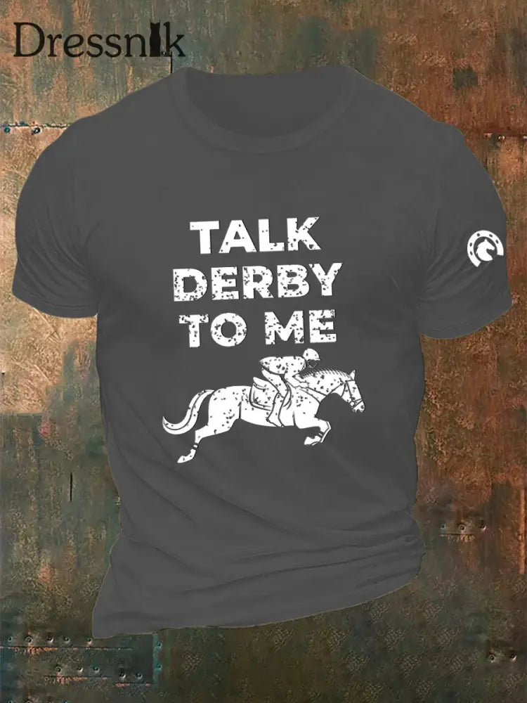 Männer reden Derby zu mir gedruckt T-Shirt Dunkelgrau / S