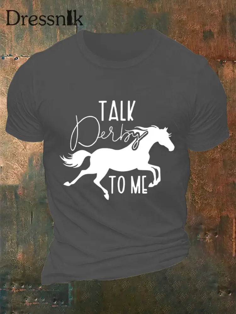 Männer reden Derby zu mir gedruckt T-Shirt Dunkelgrau / S