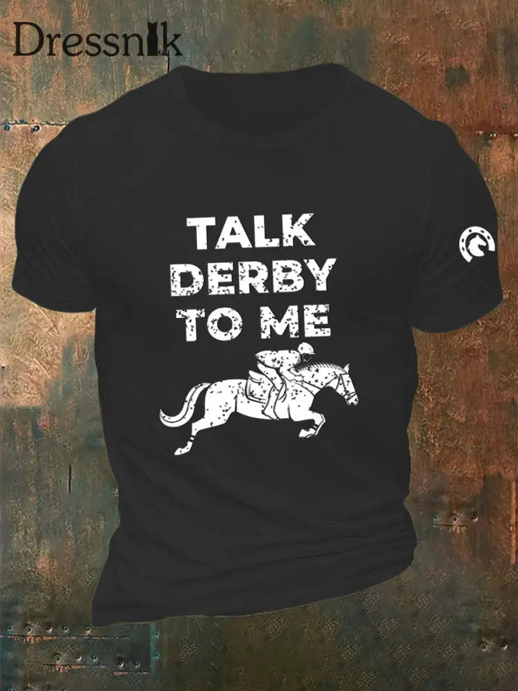 Männer reden Derby zu mir gedruckt T-Shirt Schwarz / S