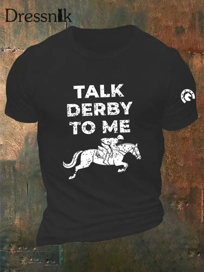Männer reden Derby zu mir gedruckt T-Shirt Schwarz / S