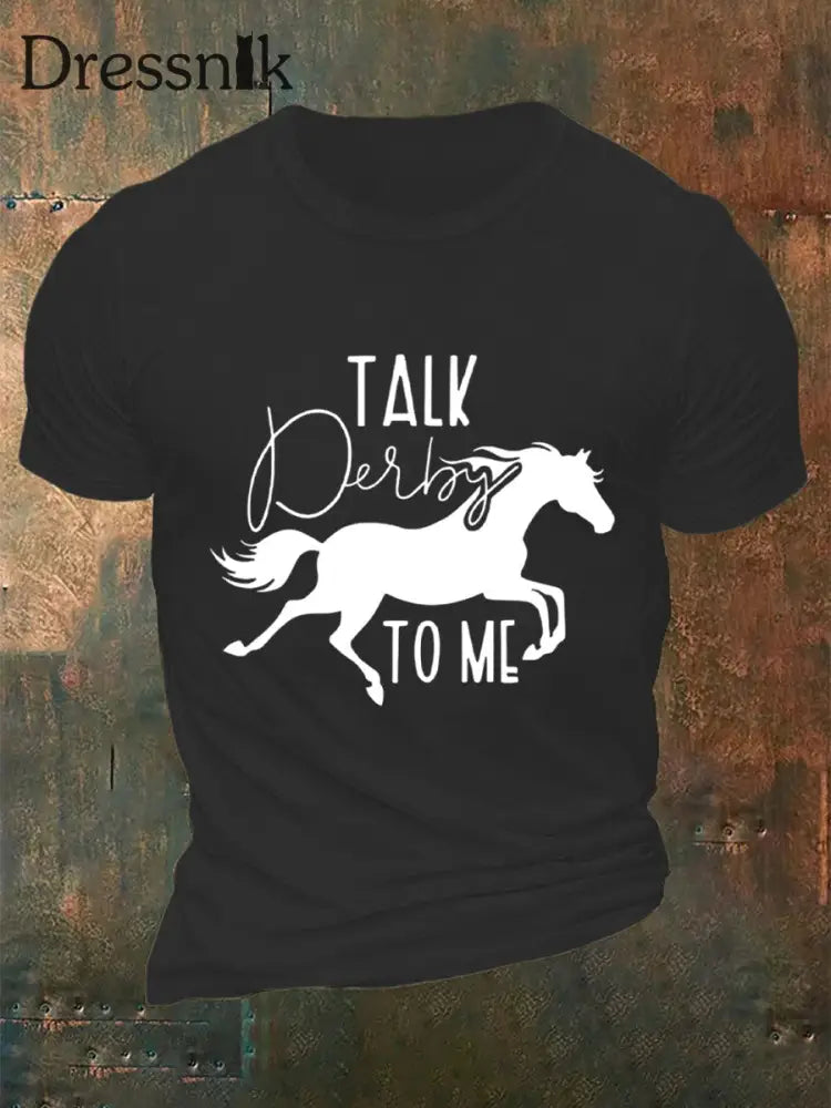 Männer reden Derby zu mir gedruckt T-Shirt Schwarz / S