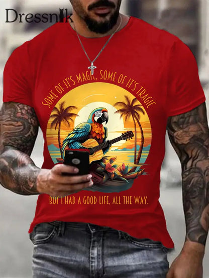 Männer sind etwas von ihr Magie einige davon sind tragisch aber ich hatte ein gutes Leben Papageien gitarre Casual