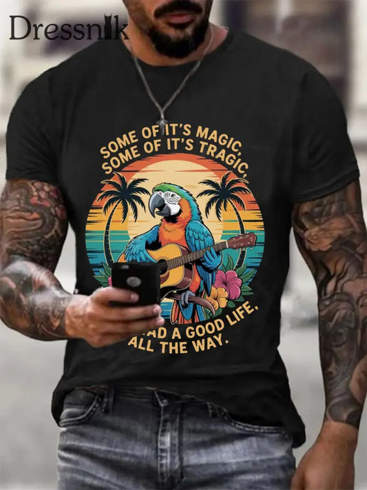 Männer sind etwas von ihr Magie einige davon sind tragisch aber ich hatte ein gutes Leben Papageien gitarre Casual