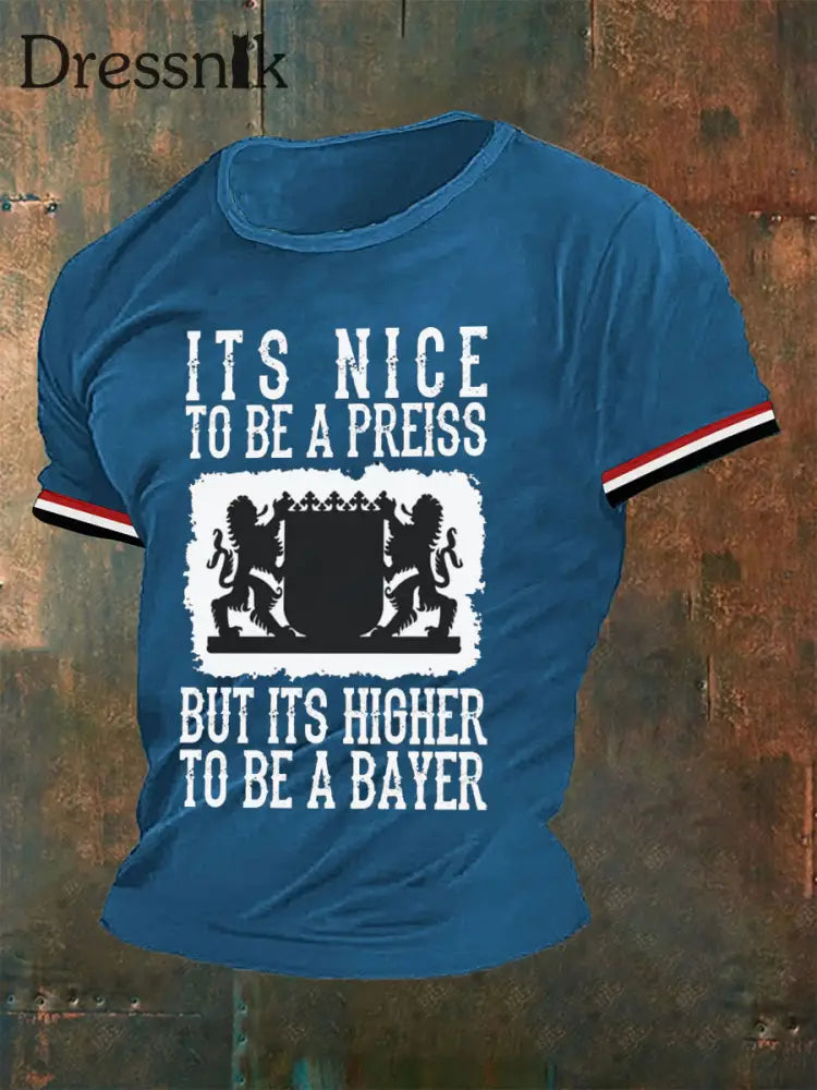 Männer sind höher um ein Bayer-T-Shirt zu sein Blau / S