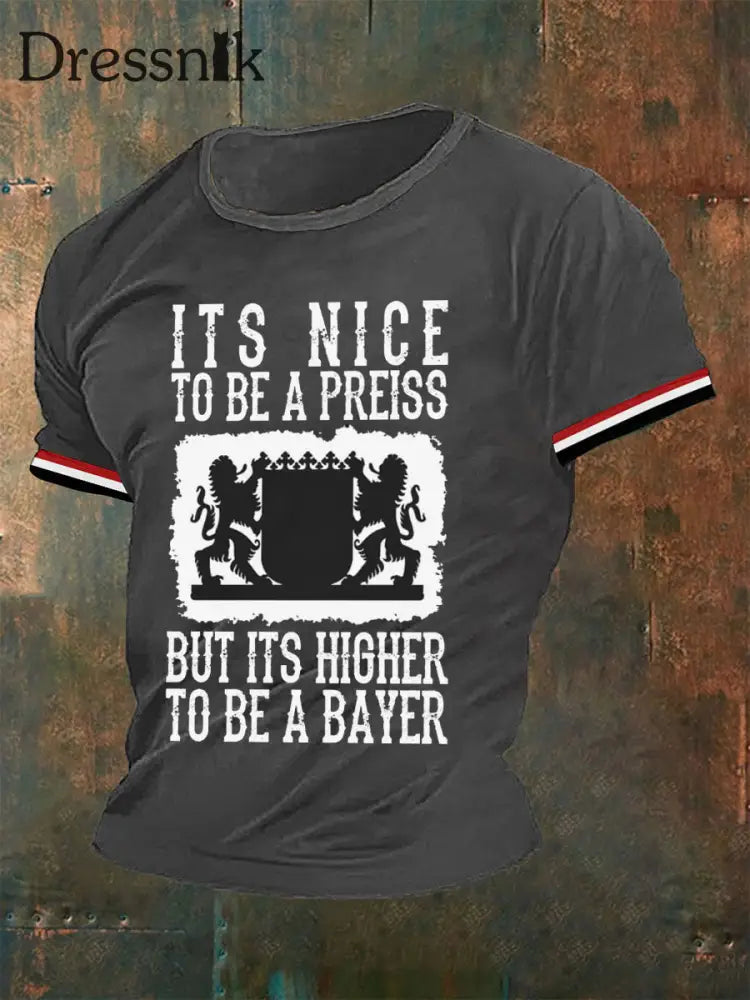 Männer sind höher um ein Bayer-T-Shirt zu sein Grau / S