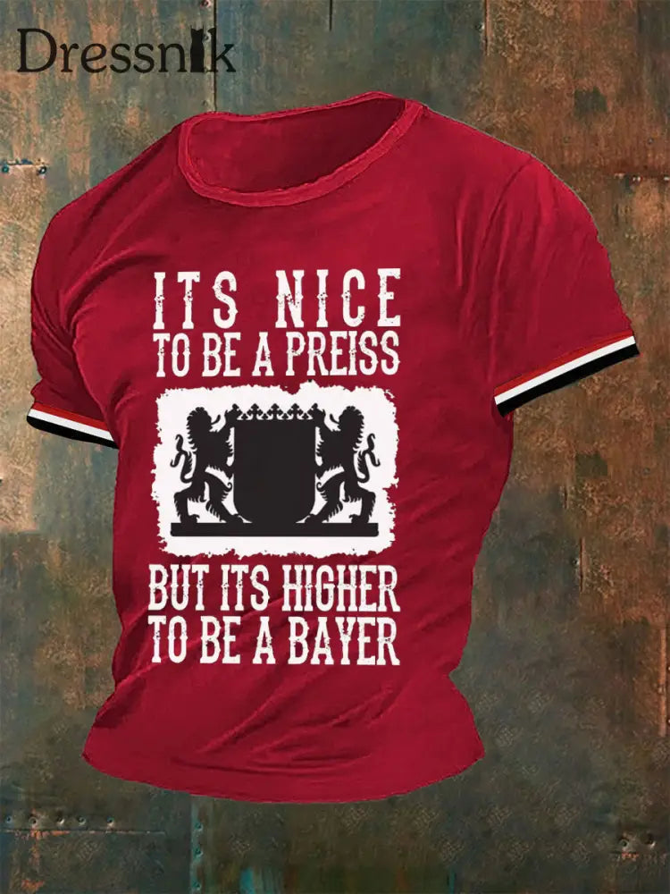 Männer sind höher um ein Bayer-T-Shirt zu sein Rot / S