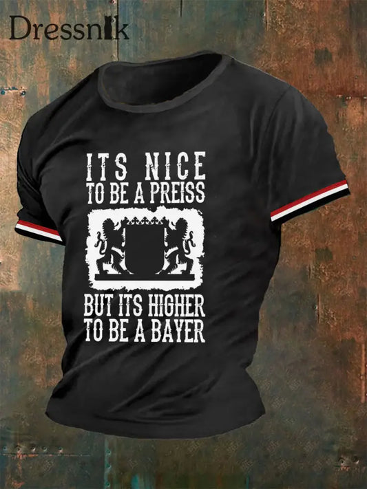 Männer sind höher um ein Bayer-T-Shirt zu sein Schwarz / S