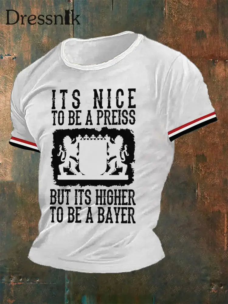 Männer sind höher um ein Bayer-T-Shirt zu sein Weiß / S