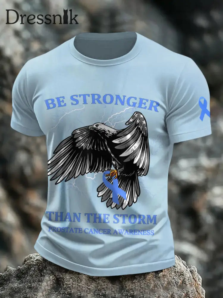 Männer sind stärker als der Sturm Prostata krebs Bewusstsein T Shirts Hellblau / S