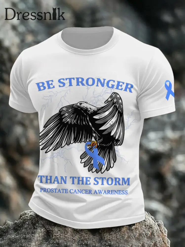 Männer sind stärker als der Sturm Prostata krebs Bewusstsein T Shirts Weiß / S