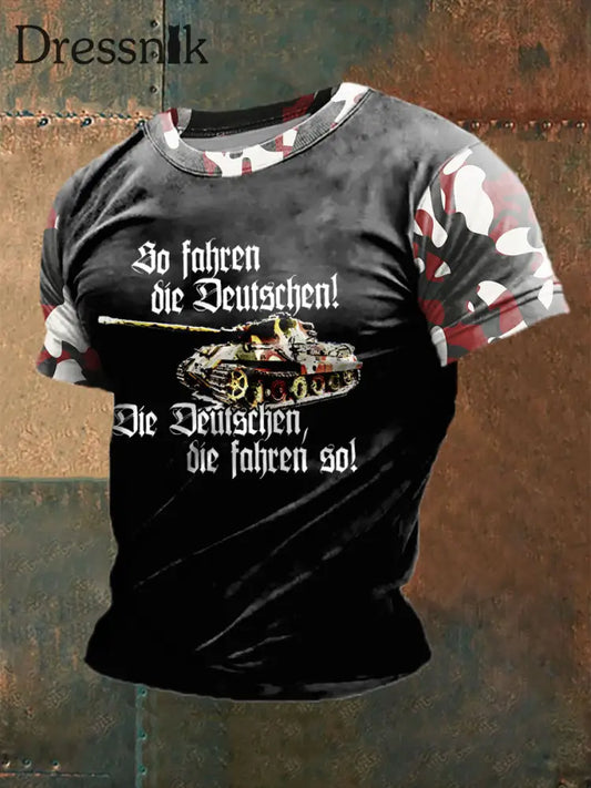 Männer So fahren die Deutschen Die Deutschen fahren so bedrucktes T-Shirt Schwarz / S