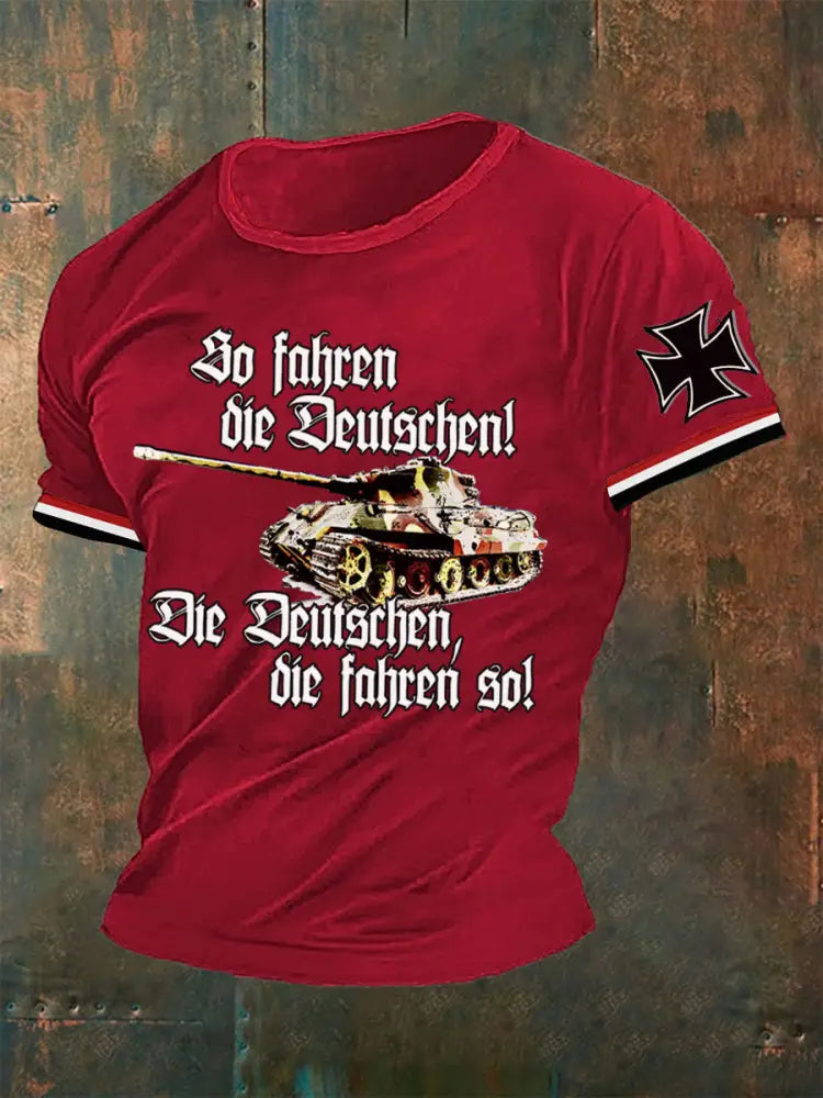 Männer So fahren die Deutschen Die Deutschen fahren so Herren T-Shirt Rot / S