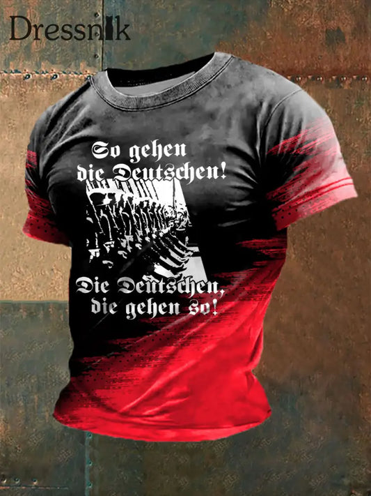 Männer So gehen die Deutschen die Deutschen die gehen so gedruckt T-Shirt Schwarz / S