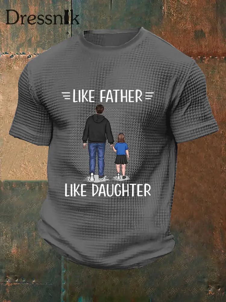 Männer Vatertag Waffel druck T-Shirt Hellgrau / S