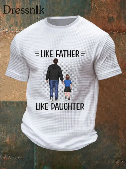 Männer Vatertag Waffel druck T-Shirt Weiß / S