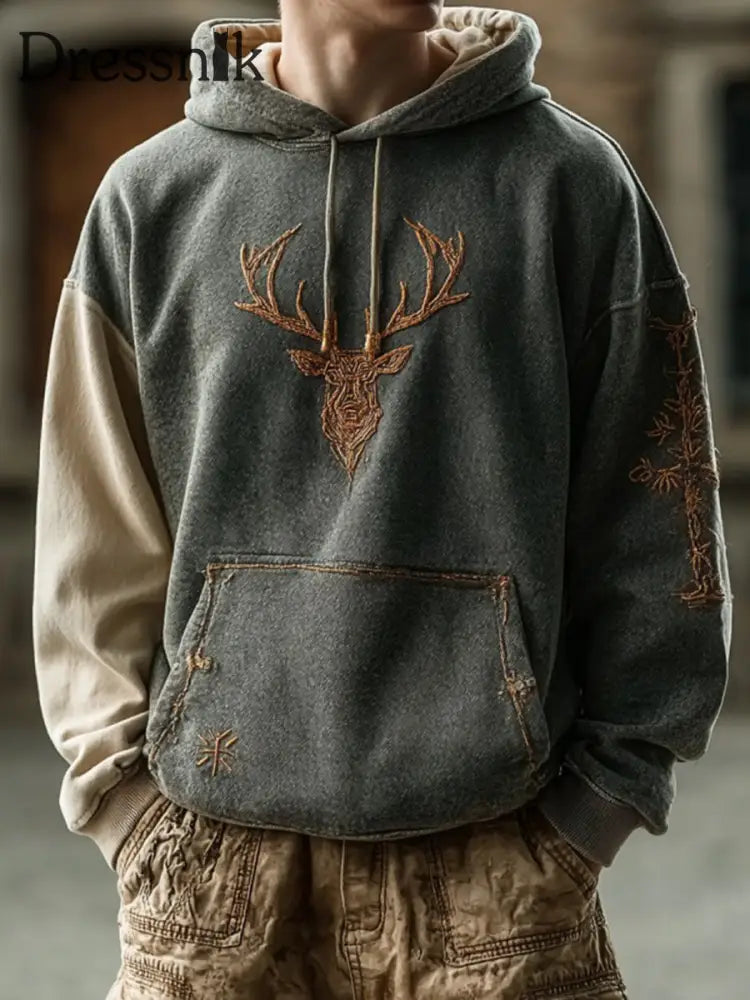 Männer Western Elk Hoodie als bild / S