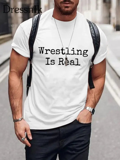 Männer Wrestling ist echte T-Shirts Weiß / S