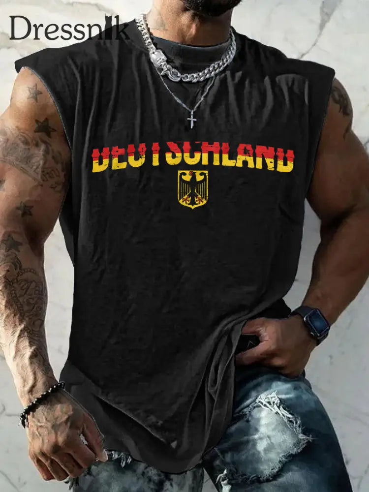 Men’s Deutschland Print Vest Black / S