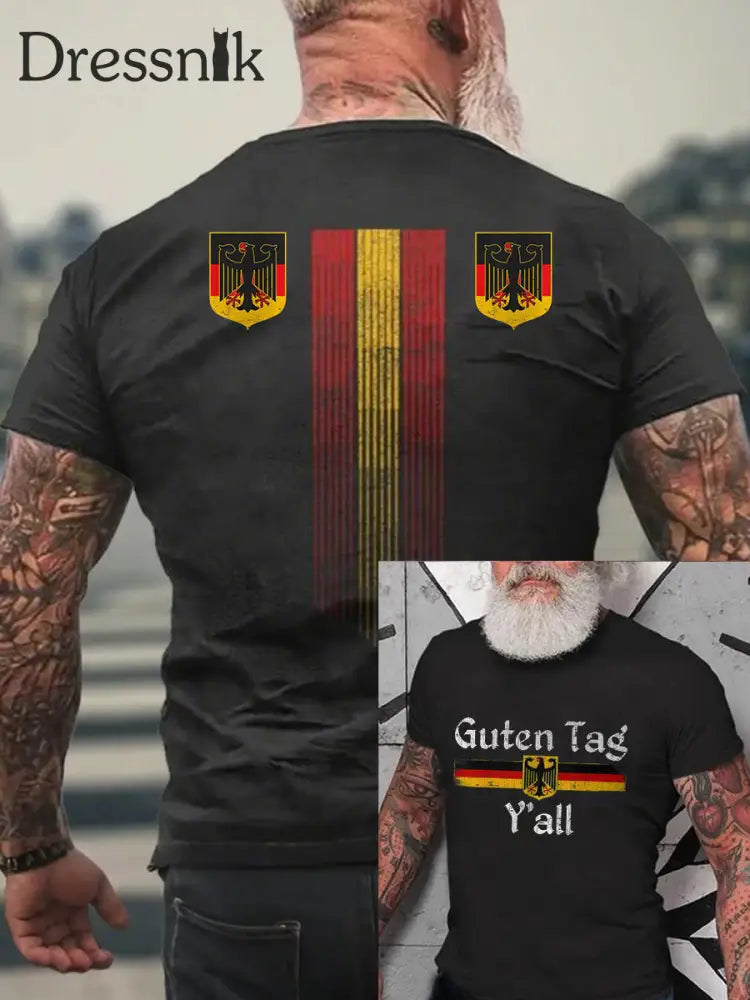 Men’s Guten Tag Y’all Print T-shirt Black / S