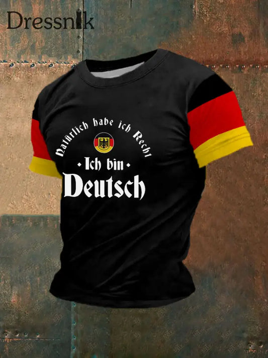 Men’s Ich Bin Deutsch Printed T-Shirt Black / S