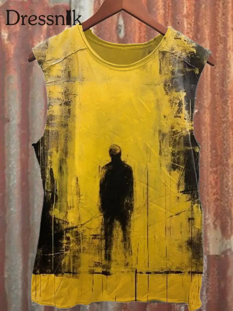 Modische Graffiti Kunstdruck Casual Baumwolle Tank Top als bild / S