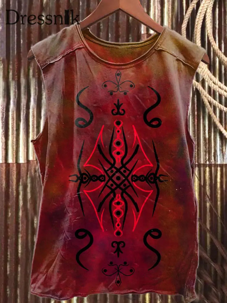 Modische Graffiti Kunstdruck Casual Baumwolle Tank Top als bild / S