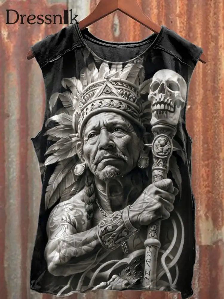 Modische Graffiti Kunstdruck Casual Baumwolle Tank Top als bild / S