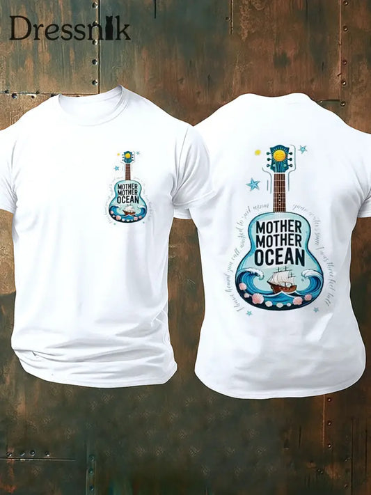 Mutter Mutter Ocean Jimmy Buffett bedrucktes Rundhals Sport Kurzarm T Shirt A / S