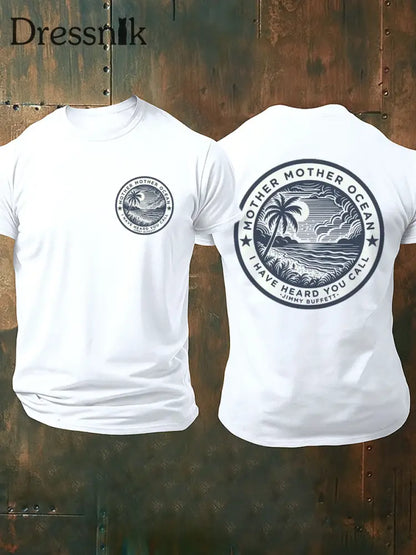 Mutter Mutter Ocean Jimmy Buffett bedrucktes Rundhals Sport Kurzarm T Shirt B / S