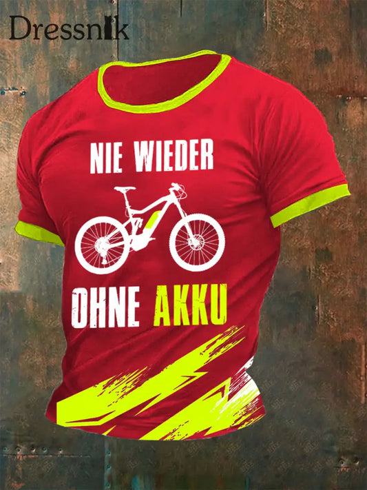 Neues T-Shirt für Männer ohne Akku Rot / S