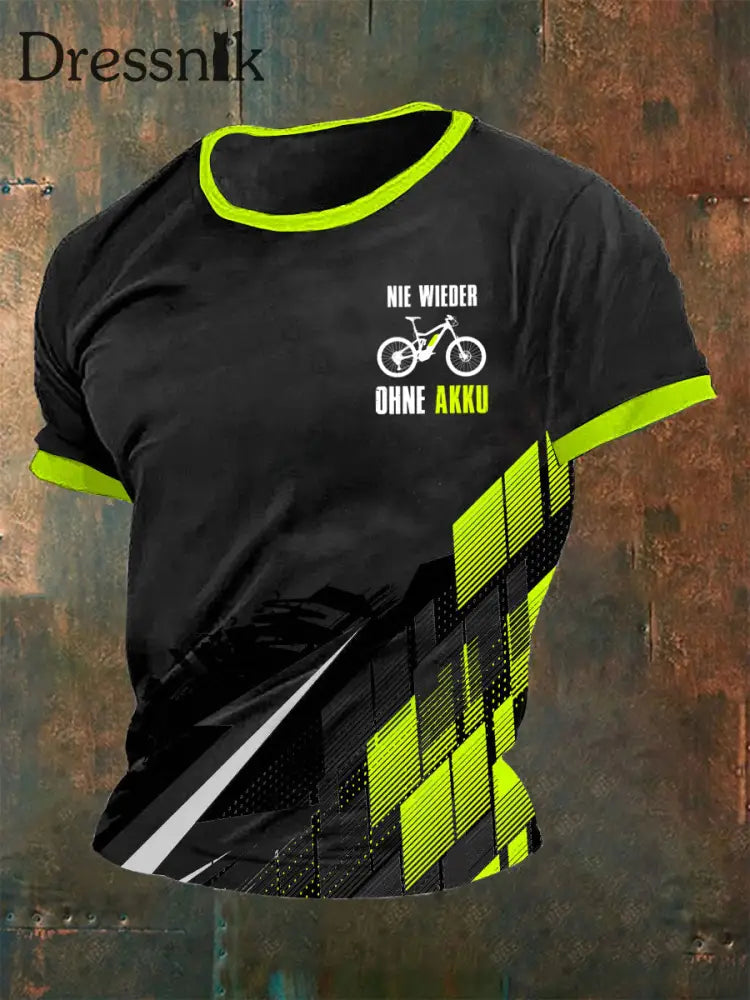 Neues T-Shirt für Männer ohne Akku Schwarz / S