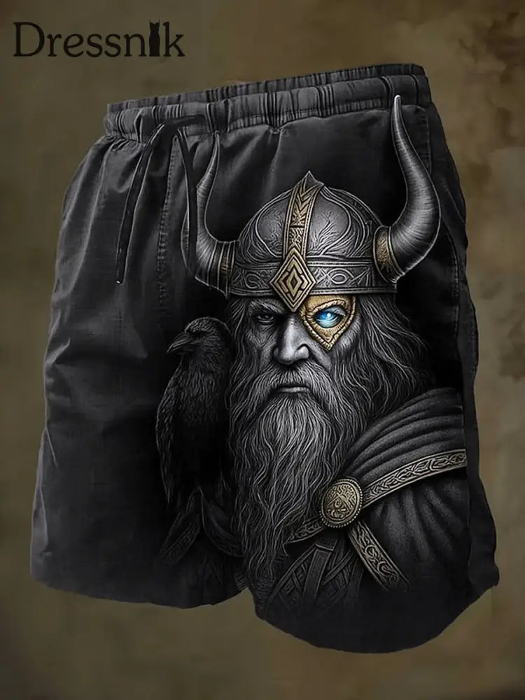 Norse Viking Künstlerisch bedruckte Vintage Taschen Freizeit shorts A / M
