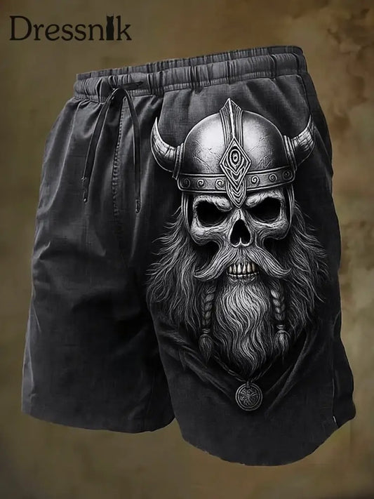 Norse Viking Künstlerisch bedruckte Vintage Taschen Freizeit shorts A / M