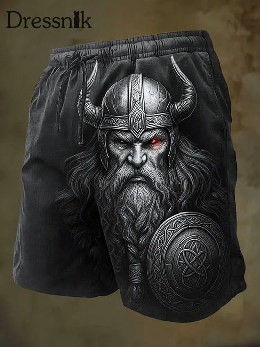 Norse Viking Künstlerisch bedruckte Vintage Taschen Freizeit shorts A / M