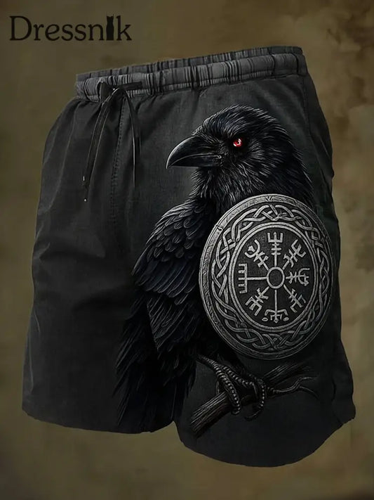 Norse Viking Künstlerisch bedruckte Vintage Taschen Freizeit shorts A / M