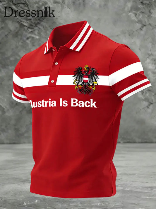 Österreich 2026 WM Österreich ist zurück Casual Polo Rot / S