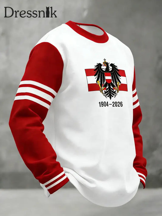 Österreich 2026 World Cup 1904-2026 Casual Crewneck Pullover Weiß / S