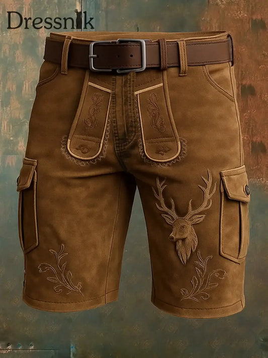 Oktoberfest Hirschhosen Künstlerisch bedruckte Taschen tasche Freizeit Cargo Shorts A / M