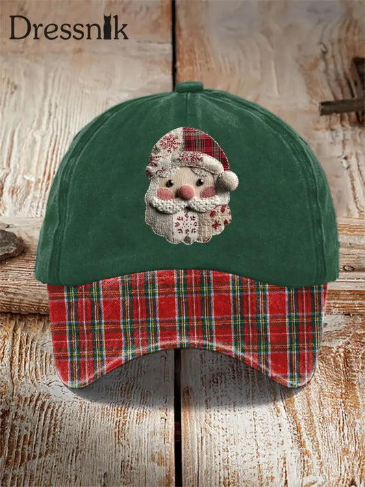 Plaid Santa Claus geschlechts neutrale Hüte Grün / EINS