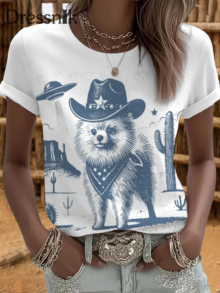 Pommersche T-Shirts für Frauen Weiß / S