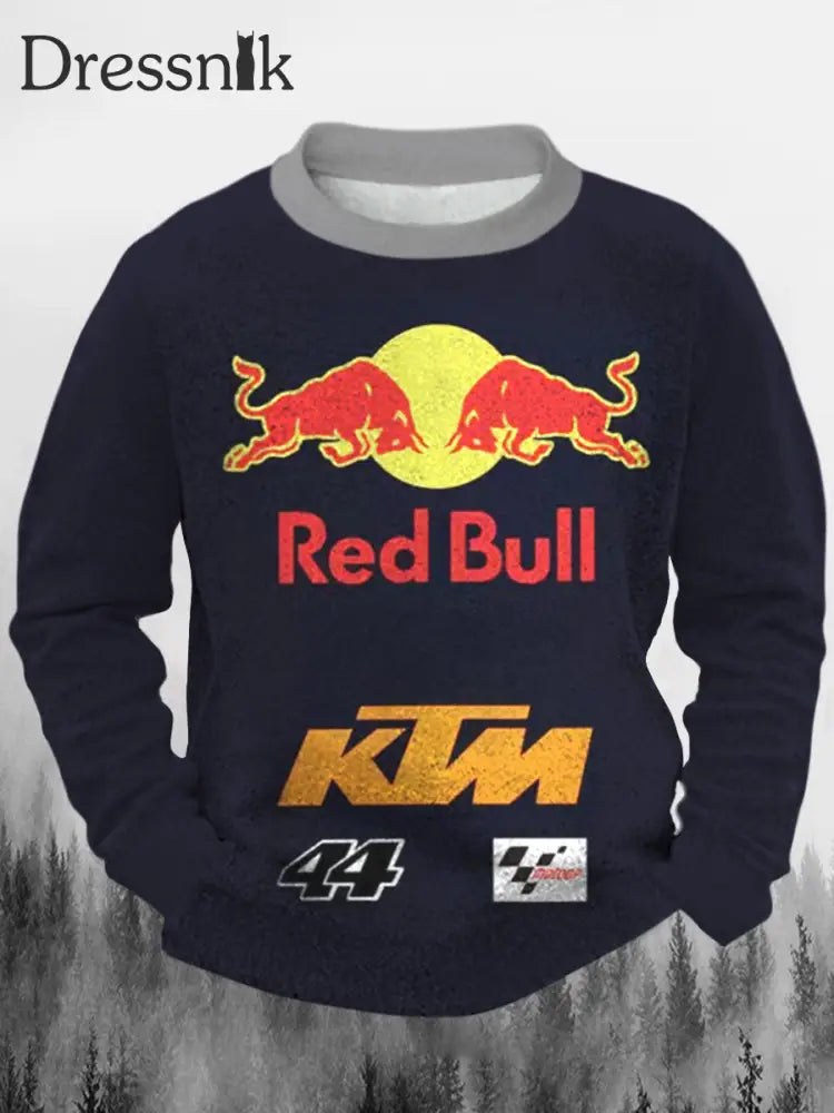 Red Bull Sport Veranstaltungen Bedrucktes Rundhals-Sweatshirt Lässiges Langarm-Sweatshirt A / S