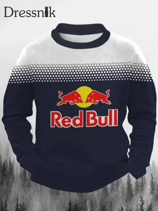 Red Bull Sport Veranstaltungen Bedrucktes Rundhals-Sweatshirt Lässiges Langarm-Sweatshirt A / S