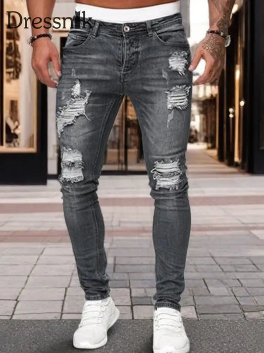 Retro-Freizeit jeans für Herren Grau / S