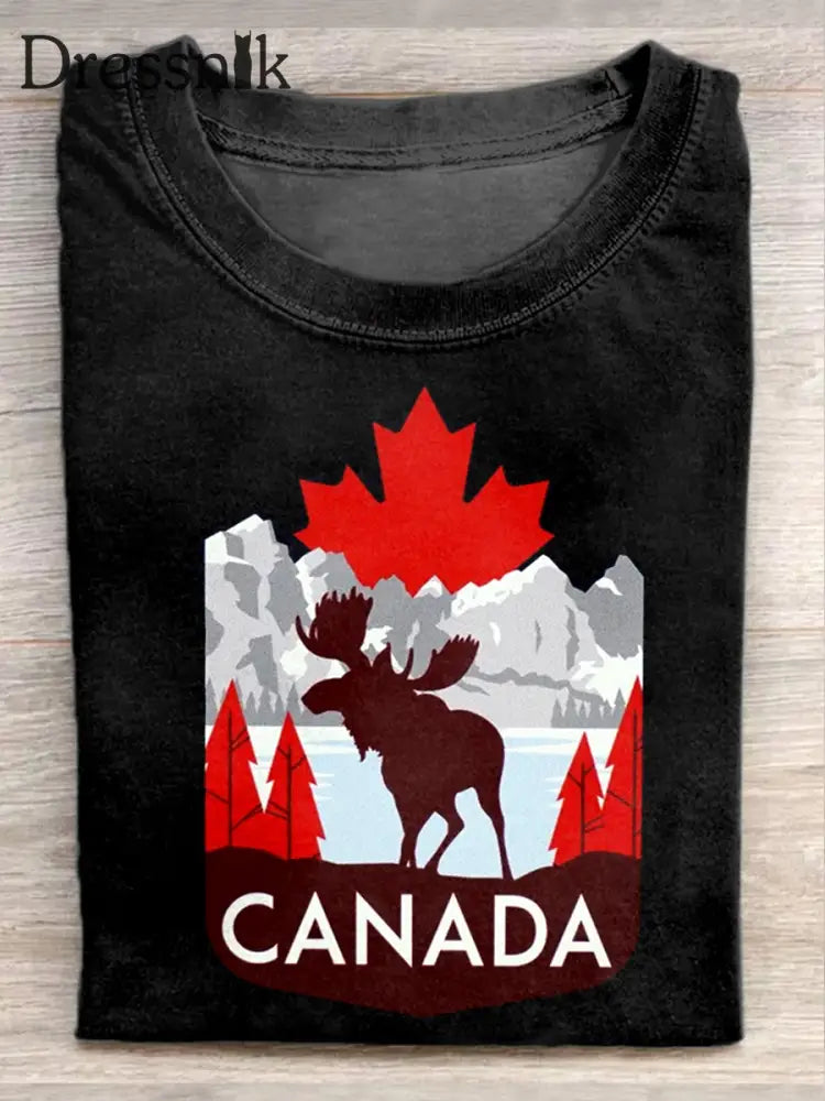 Retro Kunstdruck Casual T-Shirt als bild / S