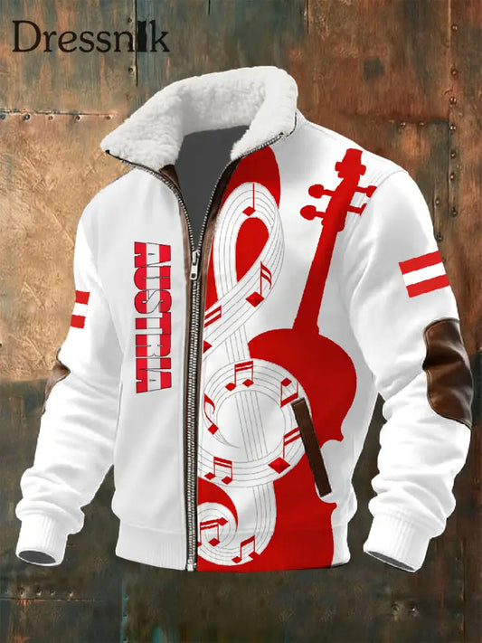 Retro österreichi scher Print Freizeit mantel als bild / S